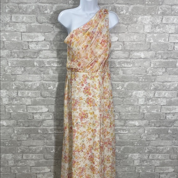 Birdy Grey Dresses & Skirts - Birdy Grey Kira One-Shoulder Maxi Dress in the "Pressed Floral" Pattern